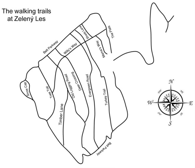 Zelený Les trail map